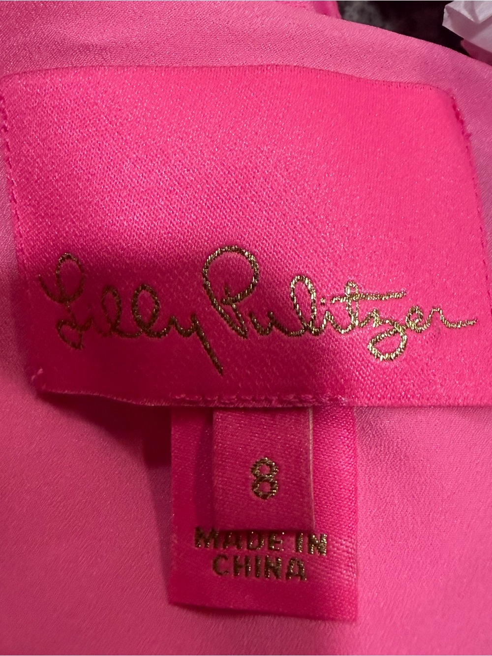 Lilly Pulitzer Martha Stretch Dress Prosecco Pink Ruffle Size 8 Barbiecore - Picture 8 of 8